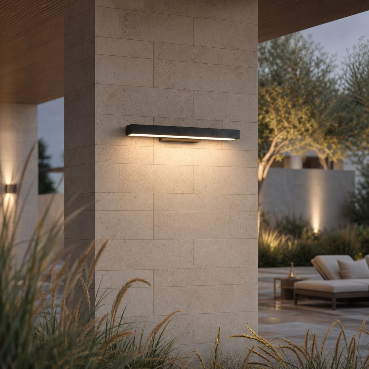 Vector Outdoor Wall Sconce Modern Waterproof Rectangular LED