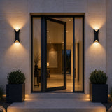 Lyra Modern Waterproof Curved Up Down Outdoor Wall Sconce