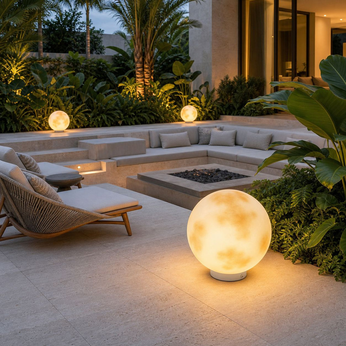 Selene Solar Moon Waterproof Outdoor Post Light Fixture